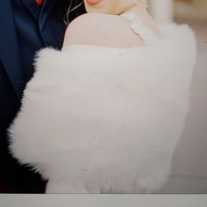 Faux fur shawl